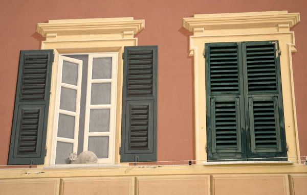 Italy, Camogli Trompe doeil style window